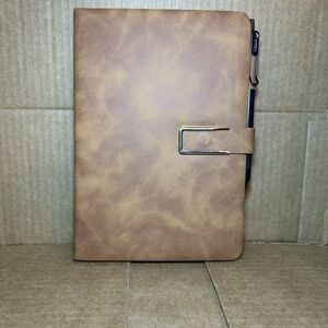 A5 Vintage Leatherbound Notebook W/Bookmark & MOKA Pen Included. (200 Pages)